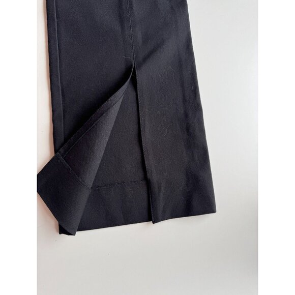 DEREK LAM 10 CROSBY Lucia Black Bi-Stretch Twill Flared Front Slit Pants, Size 8 - Picture 8 of 14